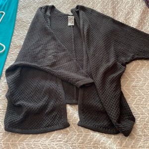 Oversized knit black cardigan